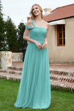 A Line Tulle Ruched Bridesmaid Dress Ruched Pleated Formal Evening Dresses Gowns