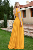 A Line Tulle Ruched Bridesmaid Dress Ruched Pleated Formal Evening Dresses Gowns