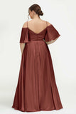 Off the Shoulder Chiffon Flutter Sleeves Junior Bridesmaid Dress Formal Evening Prom Gowns