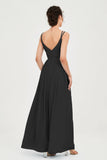 Custom Made V-neck Bridesmaid Dress Sleeveless Formal Evening Party Gowns Dresses