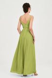 Custom Made V-neck Bridesmaid Dress Sleeveless Formal Evening Party Gowns Dresses