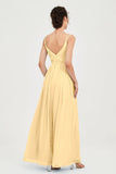 Custom Made V-neck Bridesmaid Dress Sleeveless Formal Evening Party Gowns Dresses