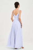 Custom Made V-neck Bridesmaid Dress Sleeveless Formal Evening Party Gowns Dresses