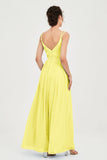 Custom Made V-neck Bridesmaid Dress Sleeveless Formal Evening Party Gowns Dresses
