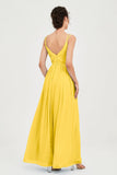 Custom Made V-neck Bridesmaid Dress Sleeveless Formal Evening Party Gowns Dresses