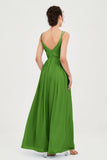 Custom Made V-neck Bridesmaid Dress Sleeveless Formal Evening Party Gowns Dresses