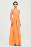 Custom Made V-neck Bridesmaid Dress Sleeveless Formal Evening Party Gowns Dresses