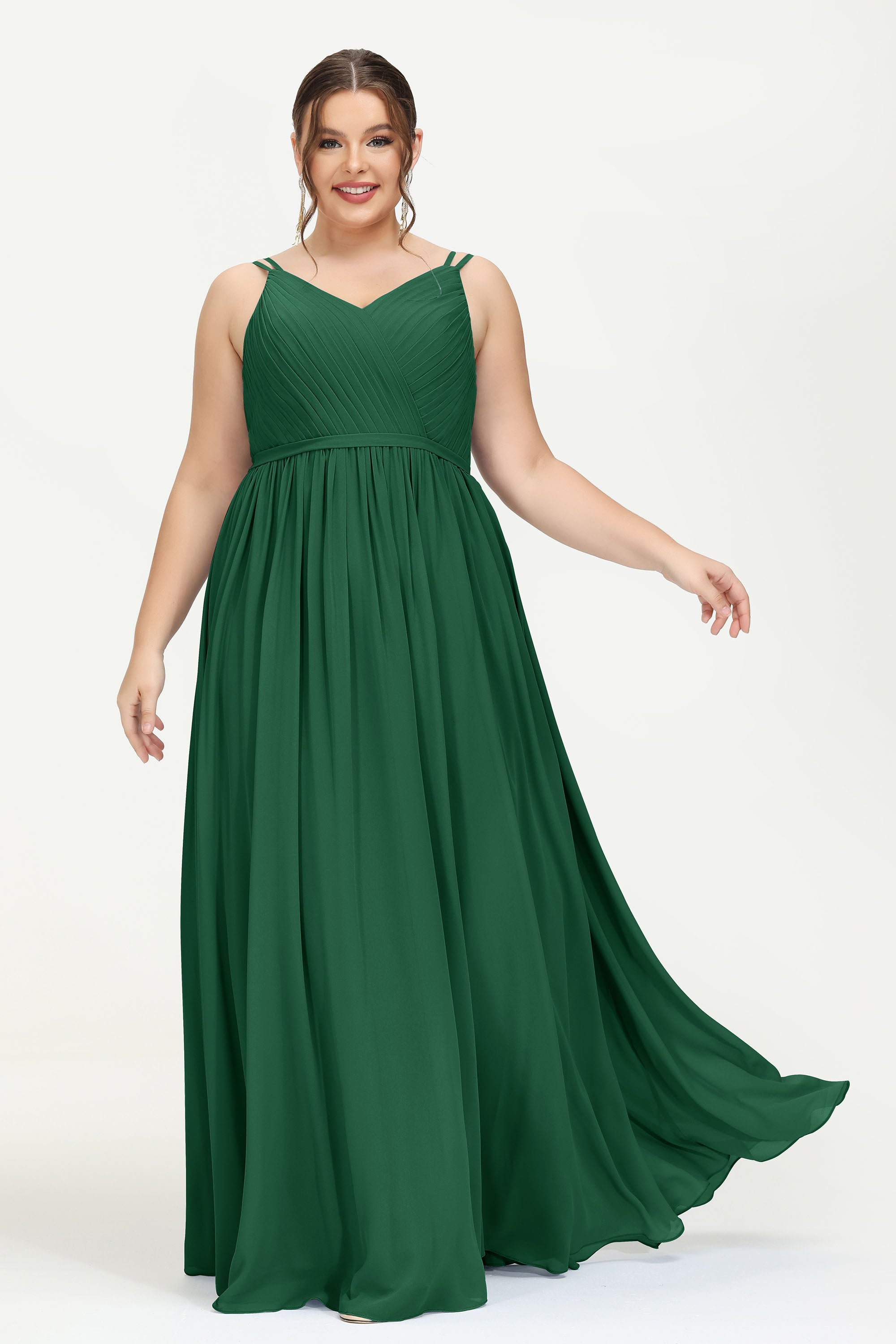 Custom Made V-neck Bridesmaid Dress Sleeveless Formal Evening Party Gowns Dresses