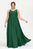 Custom Made V-neck Bridesmaid Dress Sleeveless Formal Evening Party Gowns Dresses