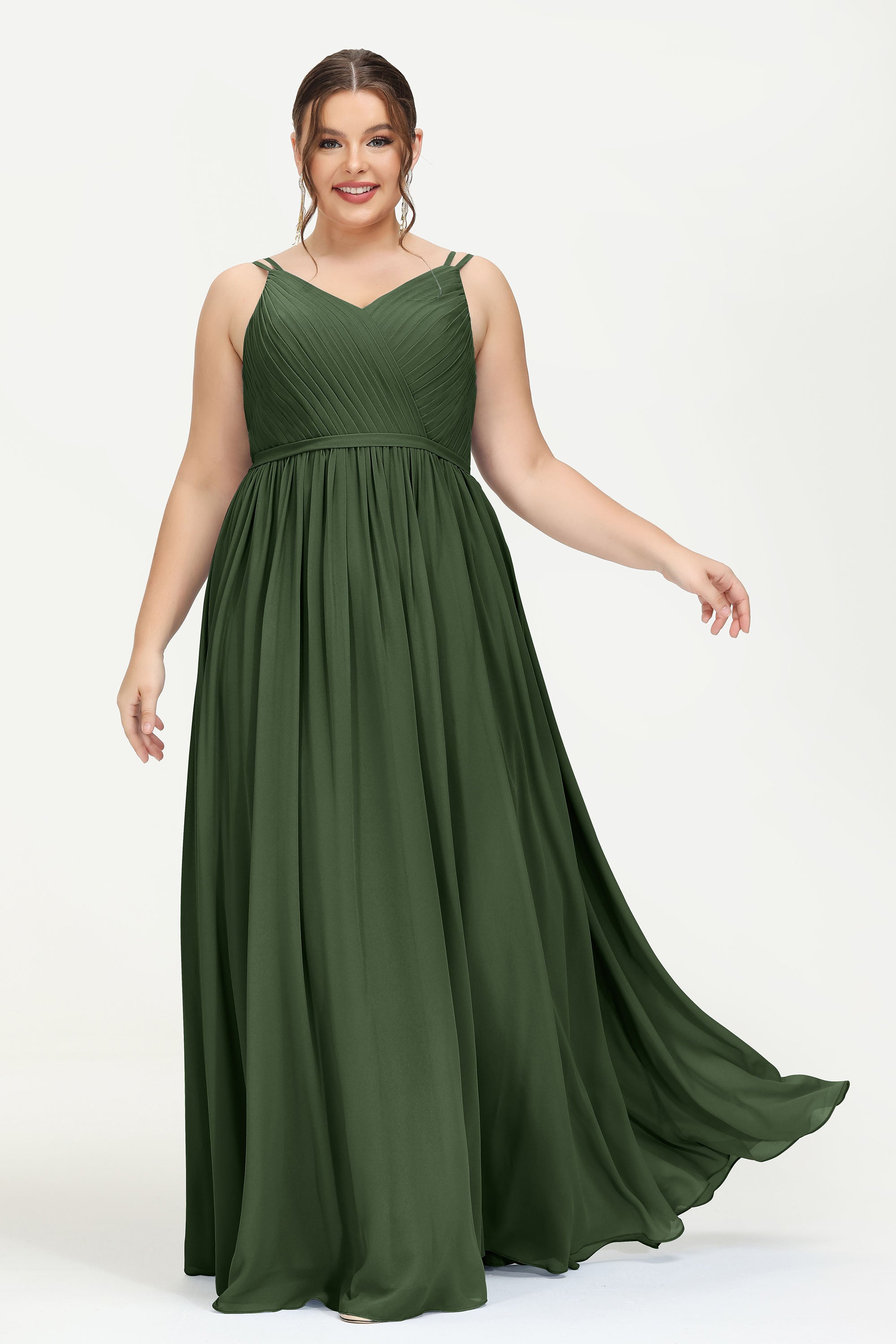 Custom Made V-neck Bridesmaid Dress Sleeveless Formal Evening Party Gowns Dresses