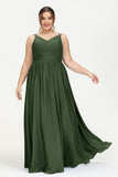 Custom Made V-neck Bridesmaid Dress Sleeveless Formal Evening Party Gowns Dresses