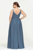 Custom Made V-neck Bridesmaid Dress Sleeveless Formal Evening Party Gowns Dresses