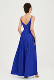 Custom Made V-neck Bridesmaid Dress Sleeveless Formal Evening Party Gowns Dresses