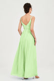 Custom Made V-neck Bridesmaid Dress Sleeveless Formal Evening Party Gowns Dresses