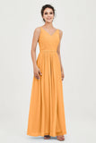 Custom Made V-neck Bridesmaid Dress Sleeveless Formal Evening Party Gowns Dresses