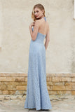 Sheath Lace Halter Bridesmaid Dress Featuring Formal Evening Party Dresses Gowns
