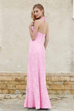 Sheath Lace Halter Bridesmaid Dress Featuring Formal Evening Party Dresses Gowns