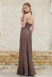 Sheath Lace Halter Bridesmaid Dress Featuring Formal Evening Party Dresses Gowns