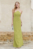 Sheath Lace Halter Bridesmaid Dress Featuring Formal Evening Party Dresses Gowns