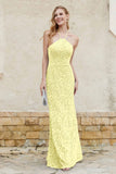 Sheath Lace Halter Bridesmaid Dress Featuring Formal Evening Party Dresses Gowns