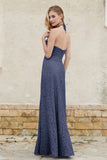 Sheath Lace Halter Bridesmaid Dress Featuring Formal Evening Party Dresses Gowns