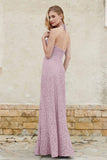 Sheath Lace Halter Bridesmaid Dress Featuring Formal Evening Party Dresses Gowns