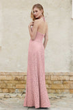 Sheath Lace Halter Bridesmaid Dress Featuring Formal Evening Party Dresses Gowns