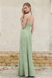 Sheath Lace Halter Bridesmaid Dress Featuring Formal Evening Party Dresses Gowns
