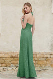 Sheath Lace Halter Bridesmaid Dress Featuring Formal Evening Party Dresses Gowns
