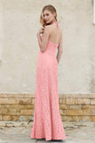 Sheath Lace Halter Bridesmaid Dress Featuring Formal Evening Party Dresses Gowns
