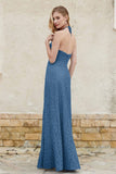 Sheath Lace Halter Bridesmaid Dress Featuring Formal Evening Party Dresses Gowns