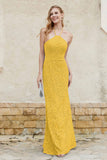 Sheath Lace Halter Bridesmaid Dress Featuring Formal Evening Party Dresses Gowns