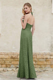 Sheath Lace Halter Bridesmaid Dress Featuring Formal Evening Party Dresses Gowns