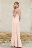 Sheath Lace Halter Bridesmaid Dress Featuring Formal Evening Party Dresses Gowns