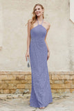 Sheath Lace Halter Bridesmaid Dress Featuring Formal Evening Party Dresses Gowns