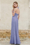 Sheath Lace Halter Bridesmaid Dress Featuring Formal Evening Party Dresses Gowns