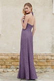 Sheath Lace Halter Bridesmaid Dress Featuring Formal Evening Party Dresses Gowns
