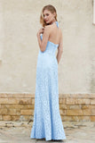 Sheath Lace Halter Bridesmaid Dress Featuring Formal Evening Party Dresses Gowns