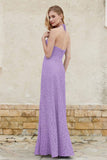 Sheath Lace Halter Bridesmaid Dress Featuring Formal Evening Party Dresses Gowns