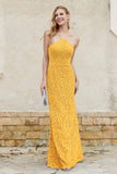Sheath Lace Halter Bridesmaid Dress Featuring Formal Evening Party Dresses Gowns