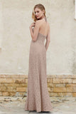 Sheath Lace Halter Bridesmaid Dress Featuring Formal Evening Party Dresses Gowns