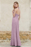 Sheath Lace Halter Bridesmaid Dress Featuring Formal Evening Party Dresses Gowns