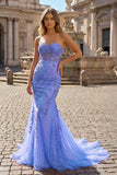 Mermaid Sweetheart Tulle Lace Prom Dress