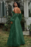 Sweetheart See-Through Lace Formal Evening Dress With High Slit Prom Party Gowns