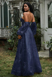 Sweetheart See-Through Lace Formal Evening Dress With High Slit Prom Party Gowns