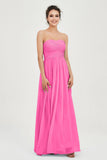 clean-lined bridesmaid dress night-out dress chiffon strapless formal evening gowns