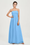 clean-lined bridesmaid dress night-out dress chiffon strapless formal evening gowns