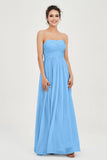 clean-lined bridesmaid dress night-out dress chiffon strapless formal evening gowns