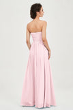 clean-lined bridesmaid dress night-out dress chiffon strapless formal evening gowns