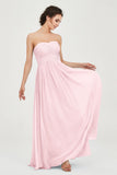 clean-lined bridesmaid dress night-out dress chiffon strapless formal evening gowns